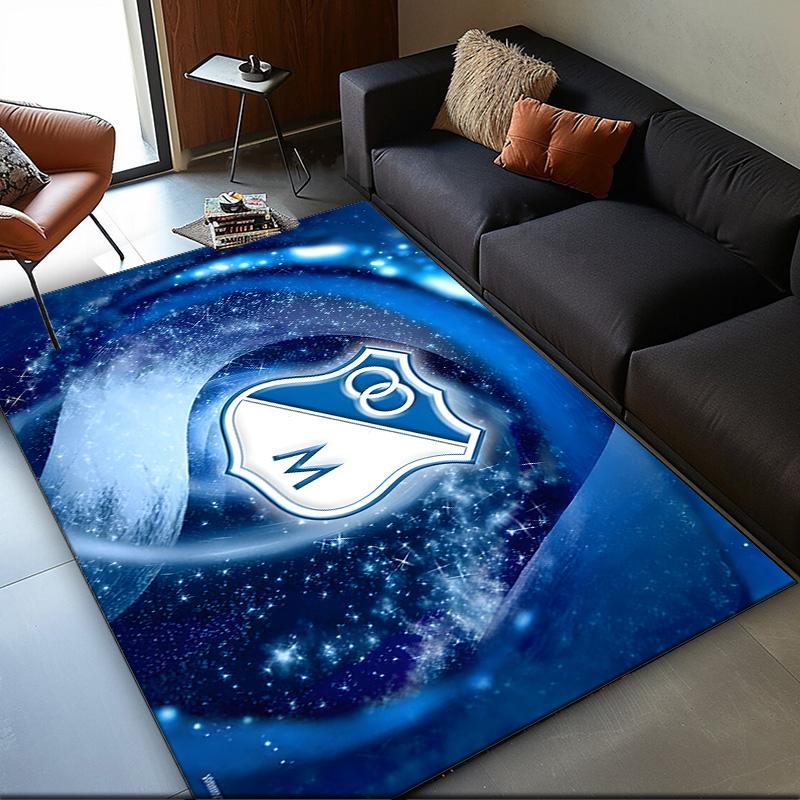 1PC rug Blue And White Shield Millonarios Carpet, Chair Rug,Area Rug for Office Bedroom living rooms bedroom, Doormat decor Christmas fan gifts