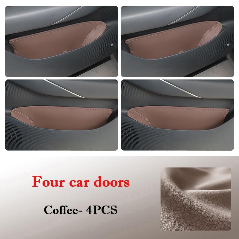 For Geely Galaxy E5 2026 2026 Car Door Slot Storage Box Leather Door Groove Mat Protection Storage Barrel Interior Accessories