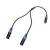 XLR Splitter Cable 3 Pin Female to Dual Male XLR Y Splitter Balanced Cord for Microphone Mixer Amplifier 23.6in
