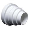 ABS Plastic Duct Reducer 80-150mm Range Multiple Sizes Ventilation Duct Tube Optimized Airflow Air Ducts Fan Ventilation