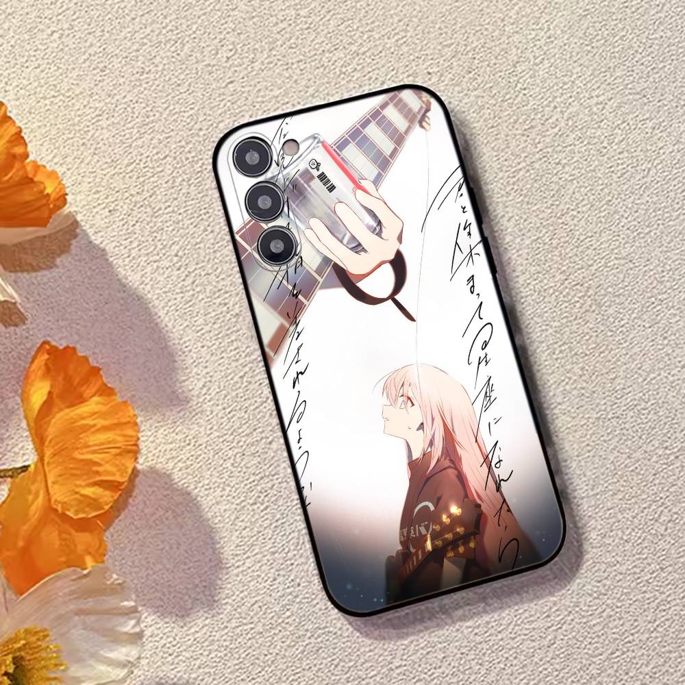 Anime B-Bocchi The Rock Cute Phone Case For Samsung Galaxy A73,A72,A71,A70,A53,A52,A51,Others Soft Black Cover