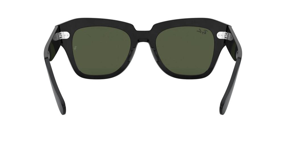 Sunglasses 0RB2186 STATE STREET GREEN LENS 52 Ray-Ban BLACK/G-15