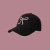 Bow Tie Baseball Cap Female Big Head Baseball Cap American Wide Brim Retro Trend Embroidery Duck Tongue Cap