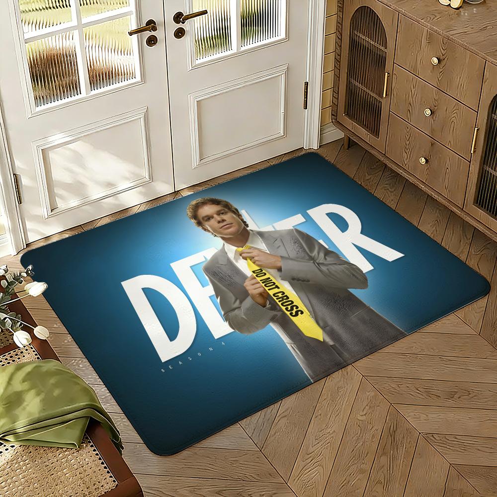 TV Series Horror D-Dexter Floor Mat Soft Thickened Absorbent Non-Slip Bedroom Living Room Door Mat Home Decor Flannel Rugs