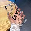 Black Love Heart Text Pattern Phone Case for Xiaomi Redmi Note 15 14 13 12 11 10 9 8 7 Pro Plus Soft Shockproof Protective Cover