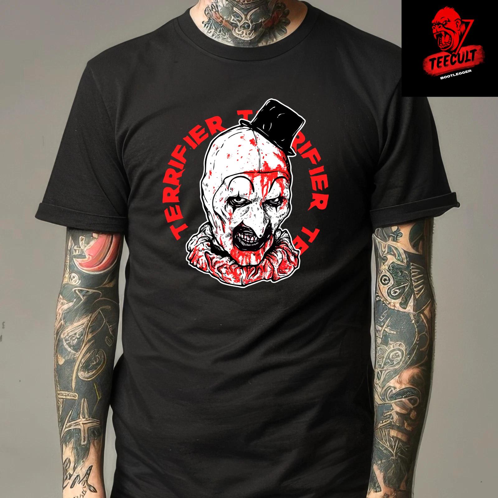 Men s and Women s T-shirts Terrifier Art The Clown Horror Movie Tee Unisex Heavy Cotton XXXXL