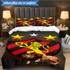 3PCS Sport Club Football Crest Printed Soft Bedding Set,Including 1pc Duvet Cover And 2pcs Pillowcases Perfect for Bedroom, Dormitory, Fan gift
