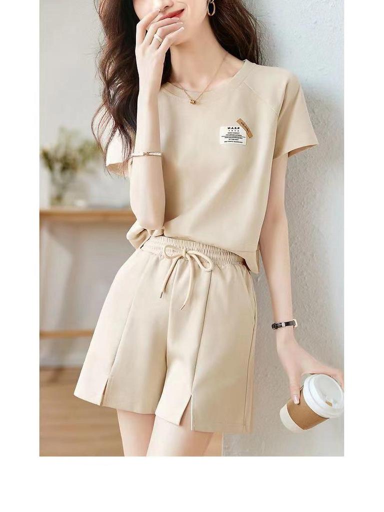 Summer Fairy Casual Shorts & Tee Set for Women - Fresh & Age-Reducing Two-Piece