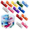 50Pcs/Box Wooden Blackboard Push Pins Decorative Thumb Tacks Stationery Clips Push Pin  School