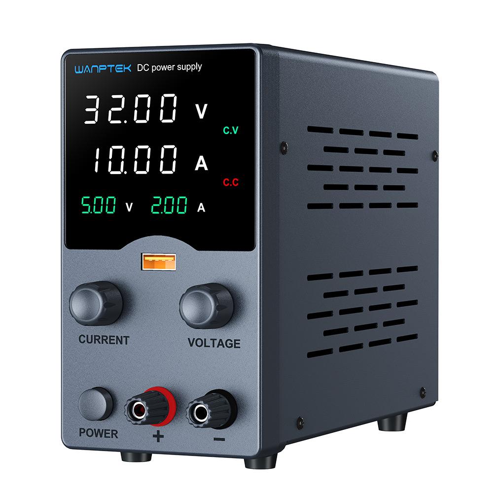 Wanptek Adjustable DC Power Supply 30V 10A LED Lab Bench Power Source Stabilized Switch Power Supply Voltage Regulator 60V 5A