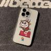 Labubu Cartoon Hand-Painted Phone Case for Apple 15 Pro Max/14 Plus/12/16/7 - Cute & Transparent