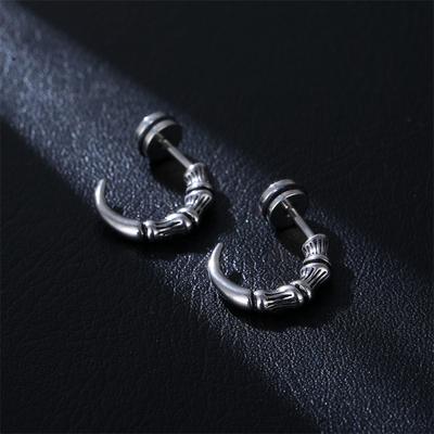 European and American Minimalist Eagle Claw Earrings, Men's Stainless Steel Hip-hop Earrings Accessories