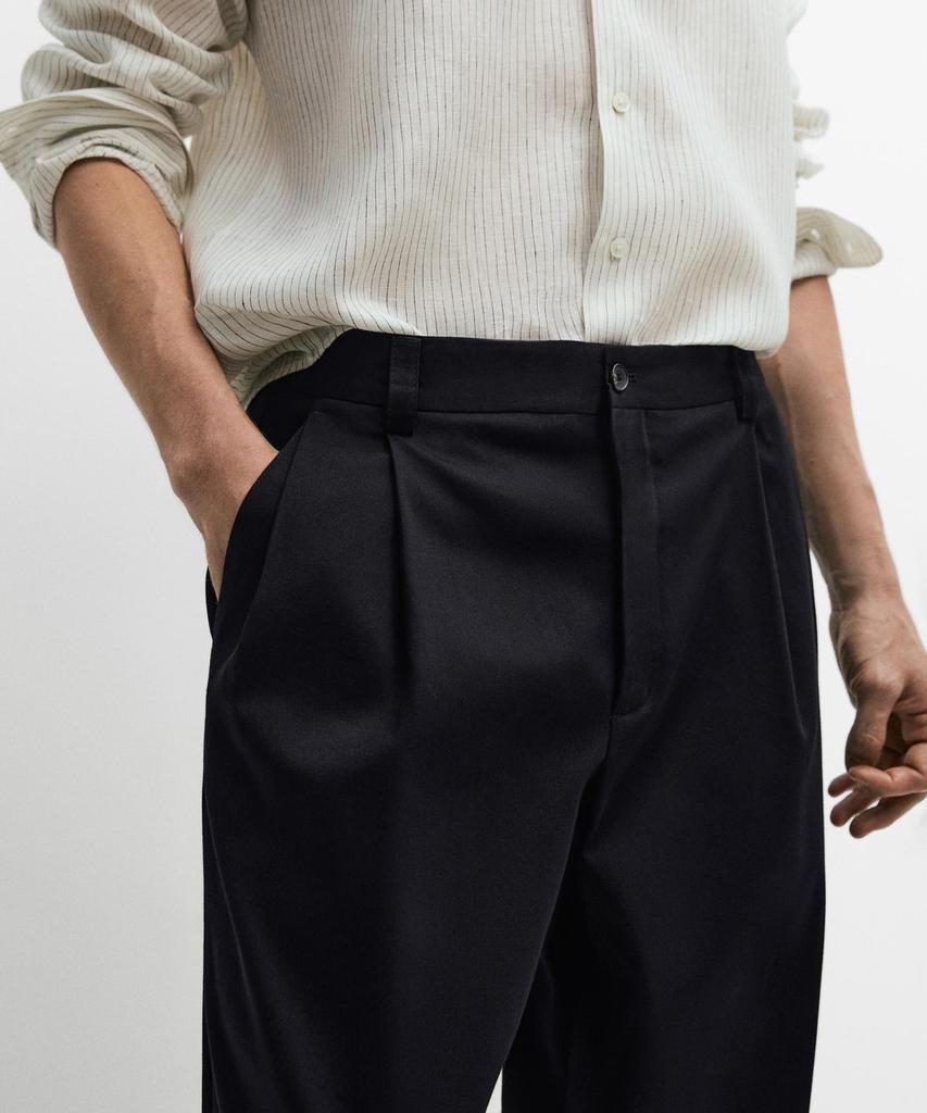 Masimodutti Cotton Pintuck Pants