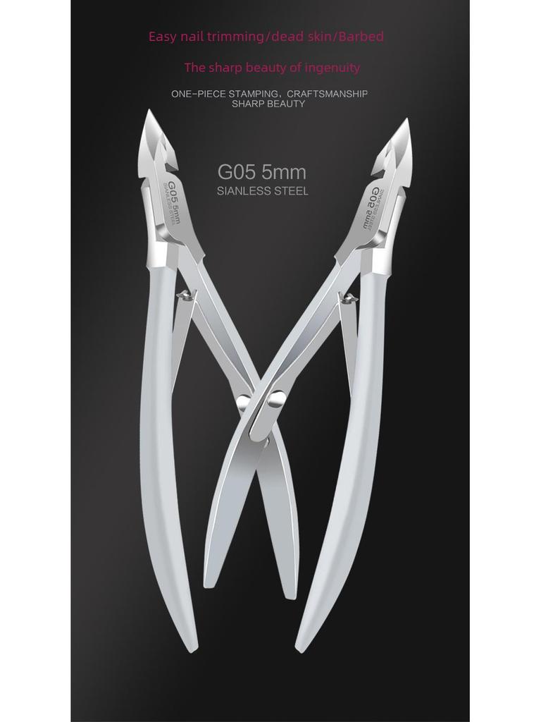 Ukrainisch-Russische Mattierte Edelstahl-Nagelhautzange und Professionelle Spitzschere