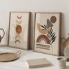 Boho Słońce Księżyc Liść Linie Tęcza Geometria Sztuka Ścienna Obraz na Płótnie Skandynawskie Plakaty i Druki Obrazy do Dekoracji Salonu