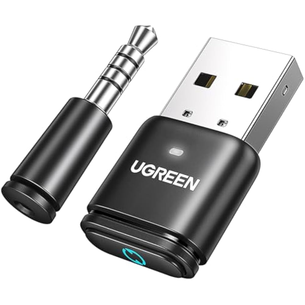 UGREEN USB Audio Transmitter for PS5/PS4/Switch2/PC Bluetooth 5.3 Adapter, Windows & Mac Compatib...