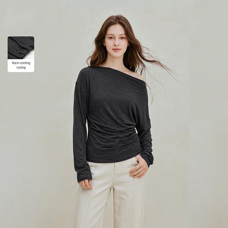 INMAN French Off-Shoulder T-Shirt L