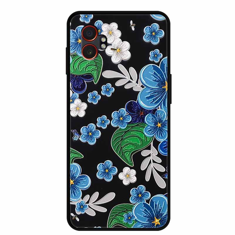 3D Emboss Case For Samsung Galaxy XCover7 Pro 5G Phone Case Flowers Silicone Soft Back Cover For Samsung Galaxy XCover7Pro Case