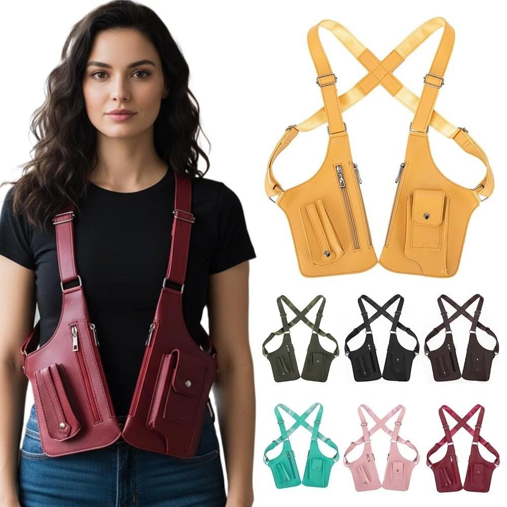 Adjustable Strap Anti-Theft Underarm Bag Vintage Underarm Strap Wallet Pocket Outdoor Activities