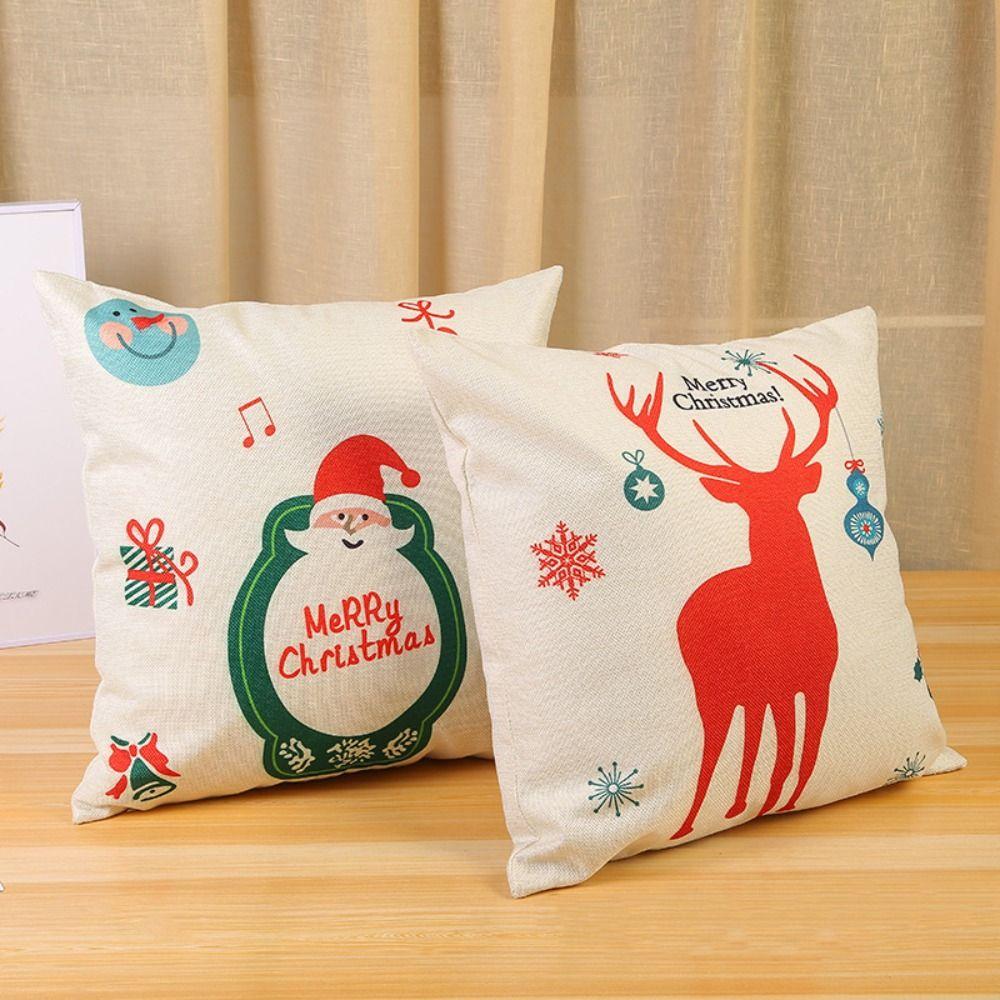 

2 шт. Роскошная льняная наволочка для подушки 45x45 см, наволочка для дивана, новогодний подарок, подушка-ракушка для кровати Style 3