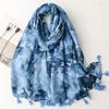 Fashion Women Spring Autumn Viscose Scarf Shawl Lemon Tree Floral Tassel Pashmina Stole Wrap Echarpe Foulards Muslim Hijab