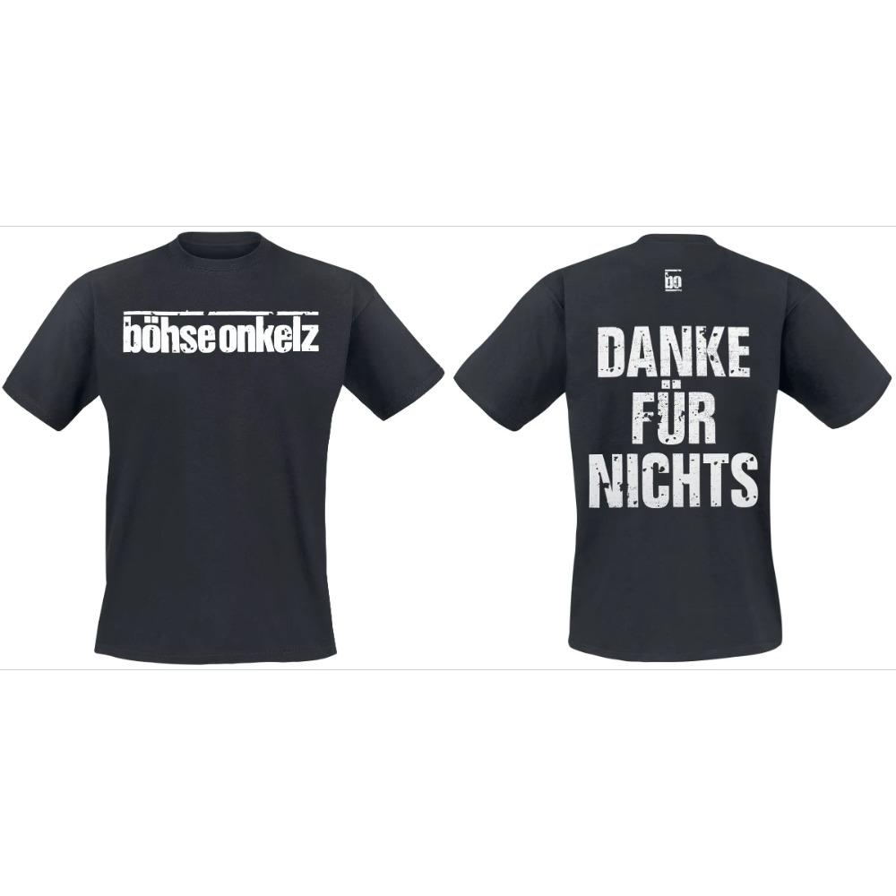 

2025 Новые Danke Für Nichts Böhse Onkelz Принт Летний Роскошный Бренд Хлопковые Мужские и Женские Футболки с Коротким Рукавом 2XL