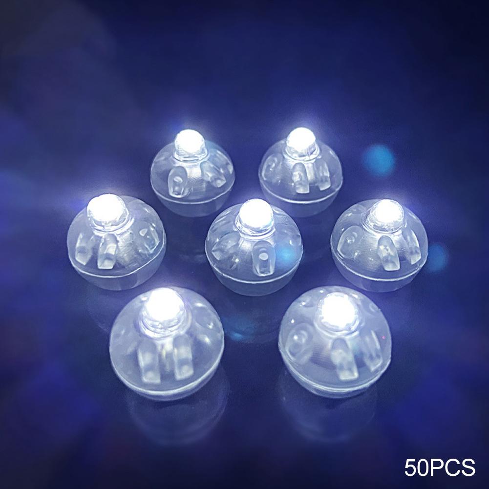 50pcs Mini LED Balloon Light Colorful Flashing Luminous Tumbler Ball Lamp Lantern Light Christmas Wedding Party Decorations