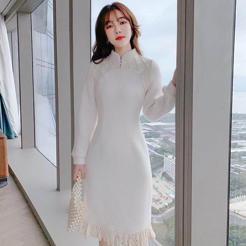 Winter 2025 Chinese-Style Petite Cheongsam: Elegant, Slimming Inner Layer Skirt