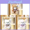 Plush Bear Keychain With Polyester Fiber Filling For Girls Kids Bag Pendant Toy