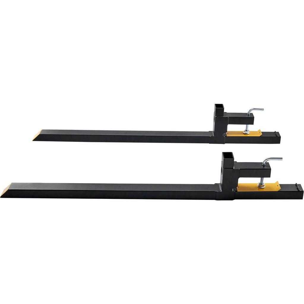 Clamp On Pallet Forks, 2000 Lbs Capacity Pallet Forks, 60" Tractor Bucket Forks, Heavy Duty Front Loader Attachment for Loader Bucket, Tractor, Skid