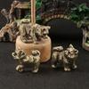 Chinese Rural Dog Miniature Sculpture Chinese Zodiacs Animal Figurine Collectible Ornament For Living Room Decors Gift
