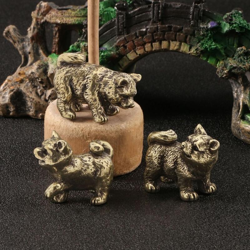 Chinese Rural Dog Miniature Sculpture Chinese Zodiacs Animal Figurine Collectible Ornament For Living Room Decors Gift
