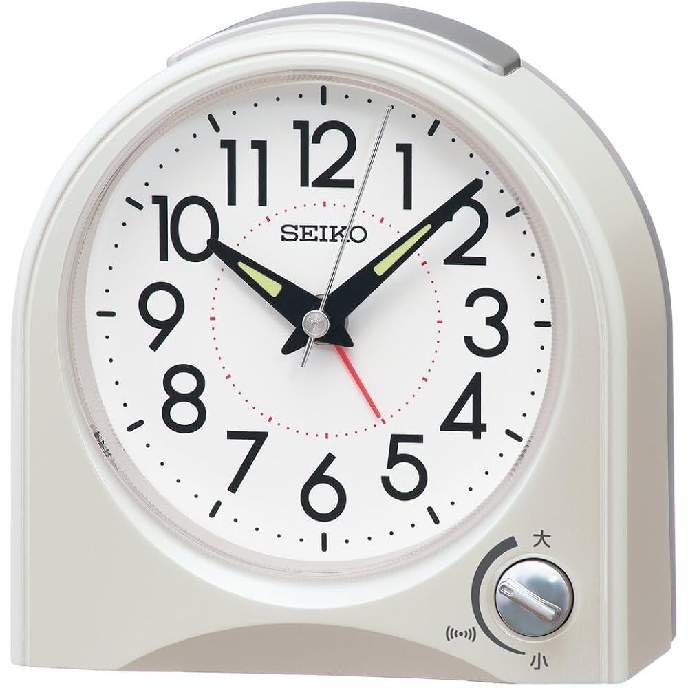 Seiko Clock Alarm Clock Table Clock Analog White Pearl 115×115×55mm KR520W