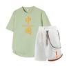 Men's Short Sleeved Set Summer Short Sleeved Slim Fit Upper Garment Men's Two-piece Set