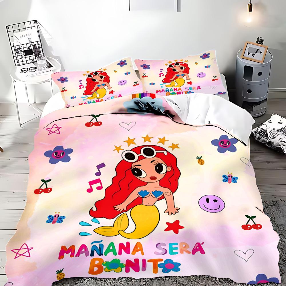 Mode Manana Sera Bonito Karol G Bettwäsche-Set mit Bettbezug und Kissenbezügen für Erwachsene und Kinder Jungen und Mädchen Schlafzimmerdekoration Geschenke