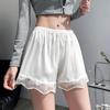 Women's Ice Silk Anti-Chafing Safety Shorts with Lace Trim