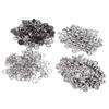 100 Set Snap Button Colorful Brass Prong Press Stud Sewing Fasteners with Installation ToolBlack