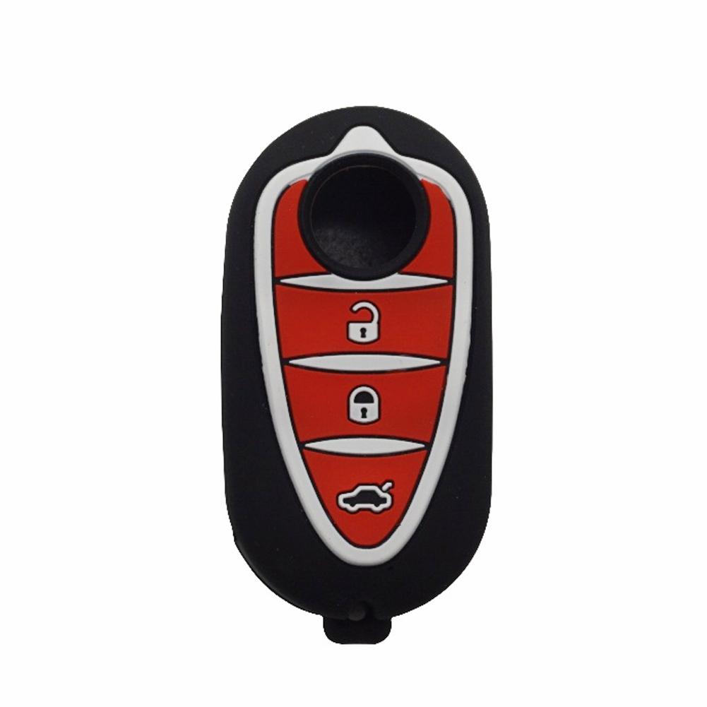 

Car Remote Control Key Cover Holder Silicone For Alfa Romeo Giulietta Myth Junior 4C Romeo Mito Myth 159 GTO GTA Car Accessories Black
