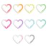10pcs Ornament Heart Shaped Carabiner Hook Rings Gradient Color Openable Spring Clasp  DIY Jewelry