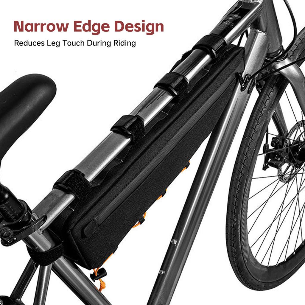 Bike Frame Storage Bag 3L Rainproof Top Tube Bag   Straps Mounting Mountain Bike Tool