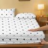 Piece 1 Of White Heart Patterned Frosted Bedsheet, Bedroom Printed Bedspread, Bedding Excluding Pillowcases