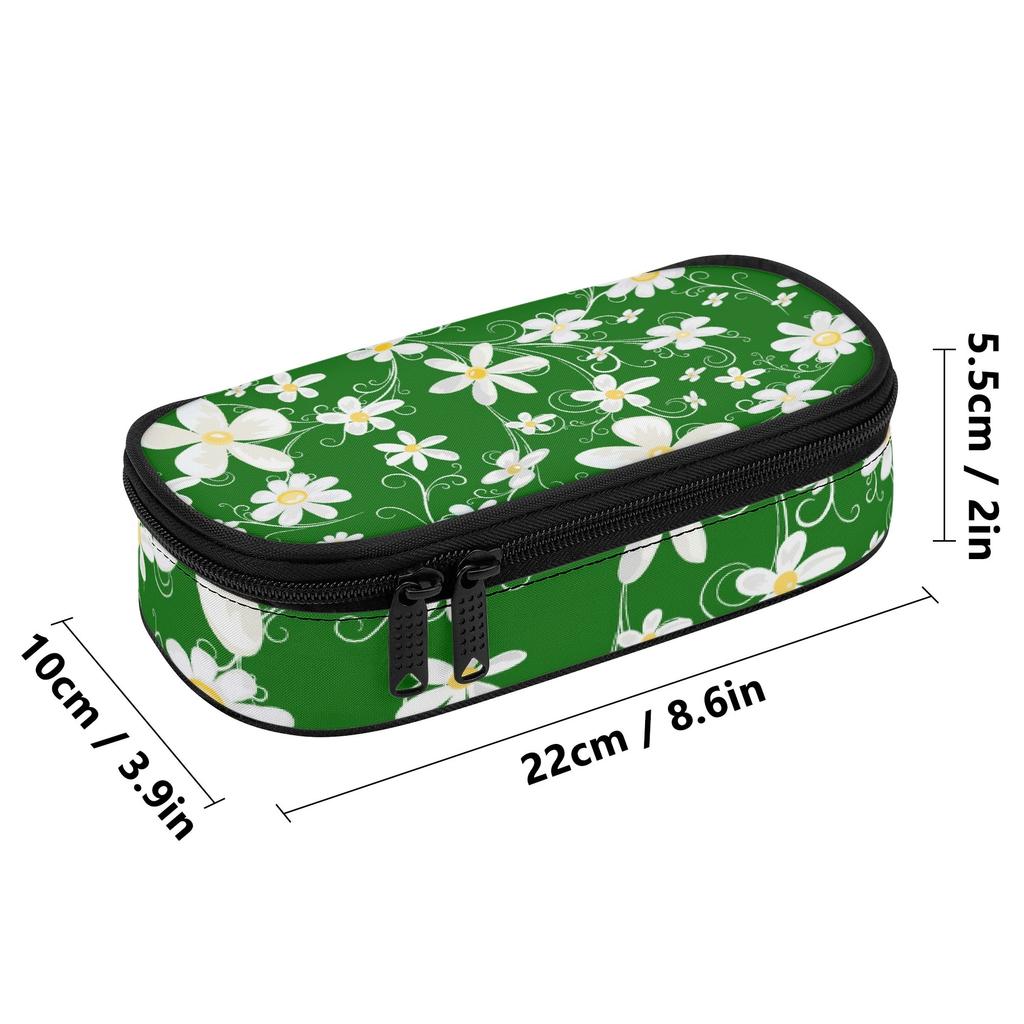 Pencil Pouch Secure Zipper Roomy Interior 300D Polyester with Mesh Pocket Removable Divider and Pen Slots for School and Study