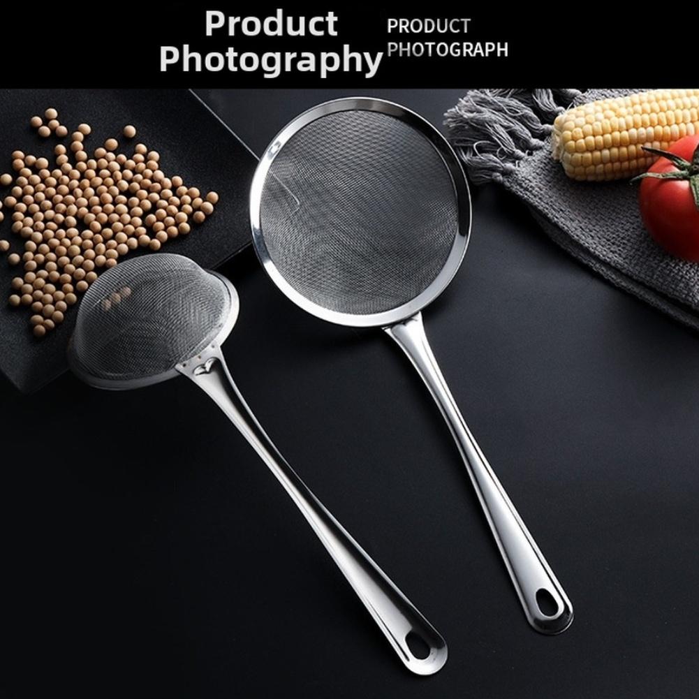 Fine Mesh Stainless Steel Colander for Straining Juices Vegetables Flour and Removing Grease from Soups and Broths