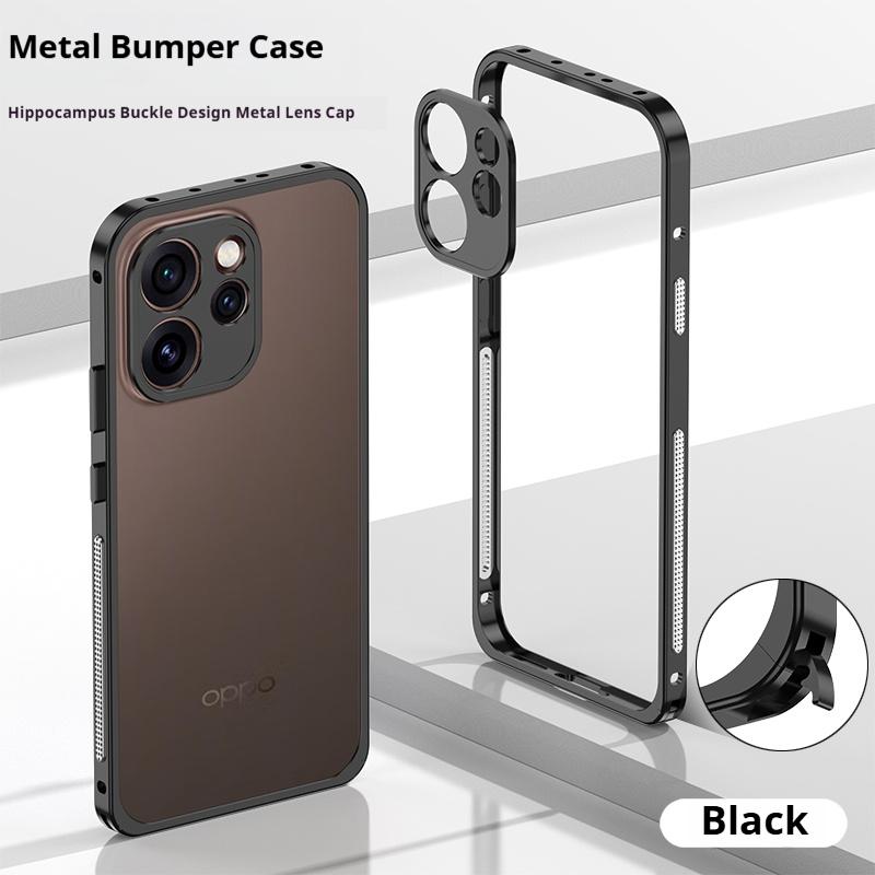 Ultra Thin Aluminum Frame Metal Bumper Case For OPPO Reno 16 Pro 14 15 Pro Max Find X8S X8 Ultra with Camera Protector