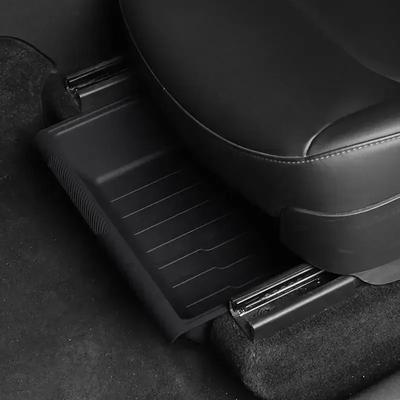 Per Tesla Model Y, contenitore portaoggetti sotto il sedile, organizer per seggiolino auto, supporto per cassetto sotto il sedile per vassoio interno Tesla Model Y.