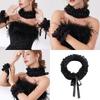 Ruffled Collar Girls Lace Victorian Collar Lapel Medieval Cosplay Victorian Ruffled Tie Collar