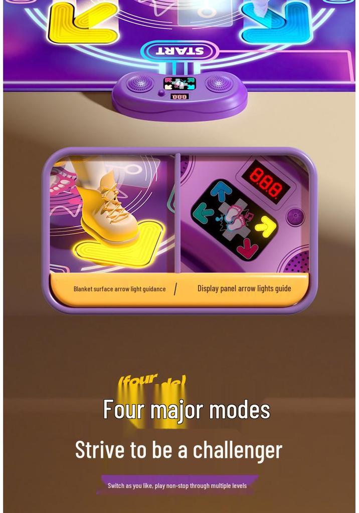 Kids' Bluetooth Dance Mat: Interactive Music & Exercise Carpet for Boys & Girls