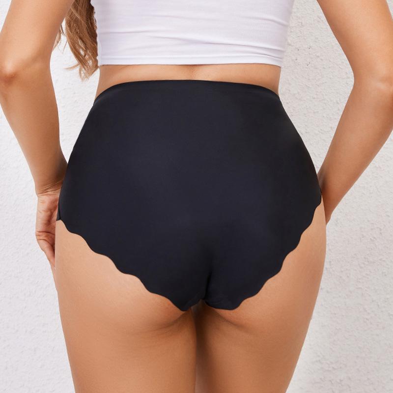 Seamless High Waist Ice Silk Tummy Control Yoga Briefs for Women