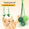 Sisal Hanging Cat Toy: Extra Large Ball with Teaser Stick, Bite-Resistant, Self-Amusement for Boredom Relief