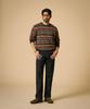 Ledeutonido Fair Isle Wool Knit Sweater Navy